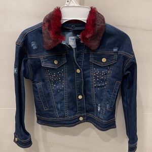 Girls Mayoral Denim Jacket with Gold Detail